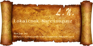 Lokaicsek Narcisszusz névjegykártya