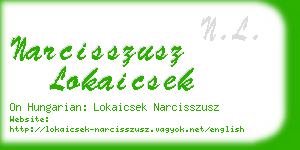 narcisszusz lokaicsek business card